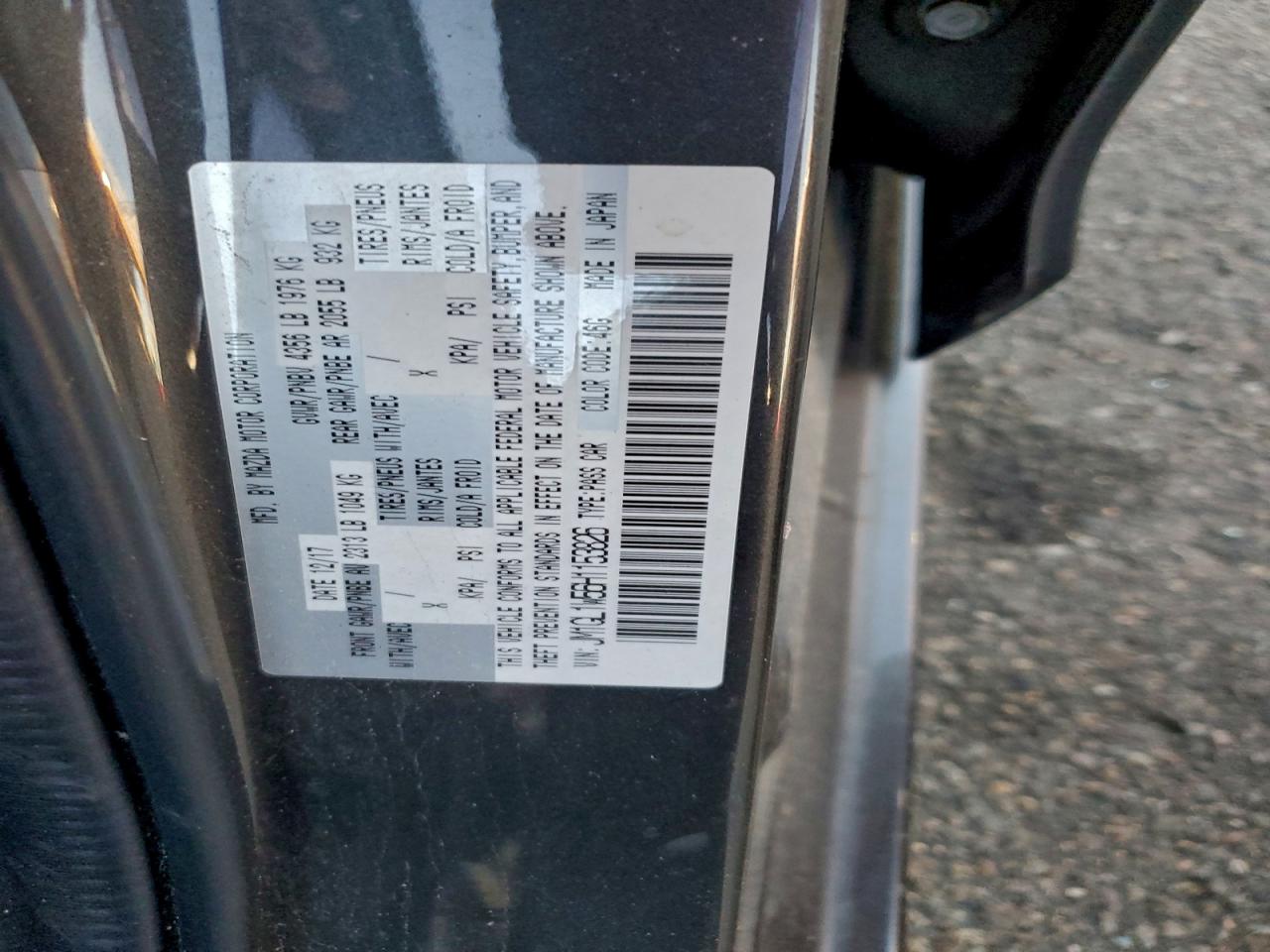 2017 Mazda 6 Grand Touring VIN: JM1GL1W56H1153826 Lot: 94272195