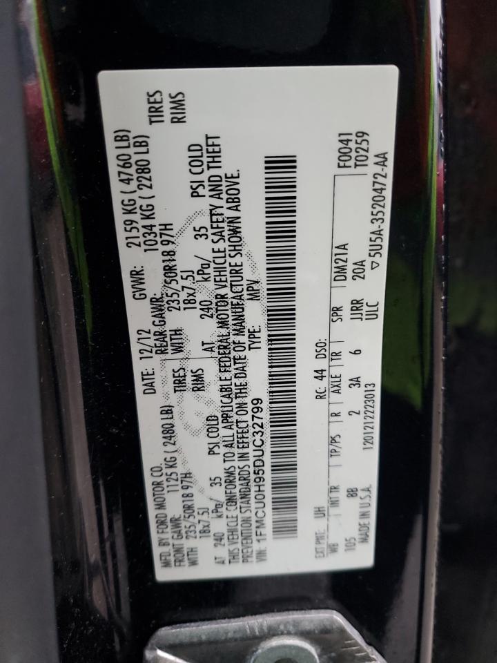 2013 Ford Escape Sel VIN: 1FMCU0H95DUC32799 Lot: 93509785