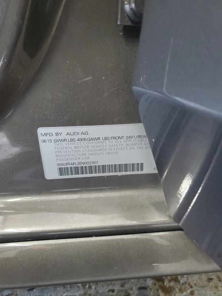 2014 Audi A4 Premium Plus VIN: WAUFFAFL2EN002307 Lot: 92032075