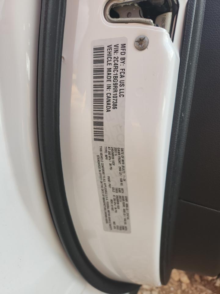 2024 Chrysler Pacifica Touring L VIN: 2C4RC1BG9RR107386 Lot: 93191595