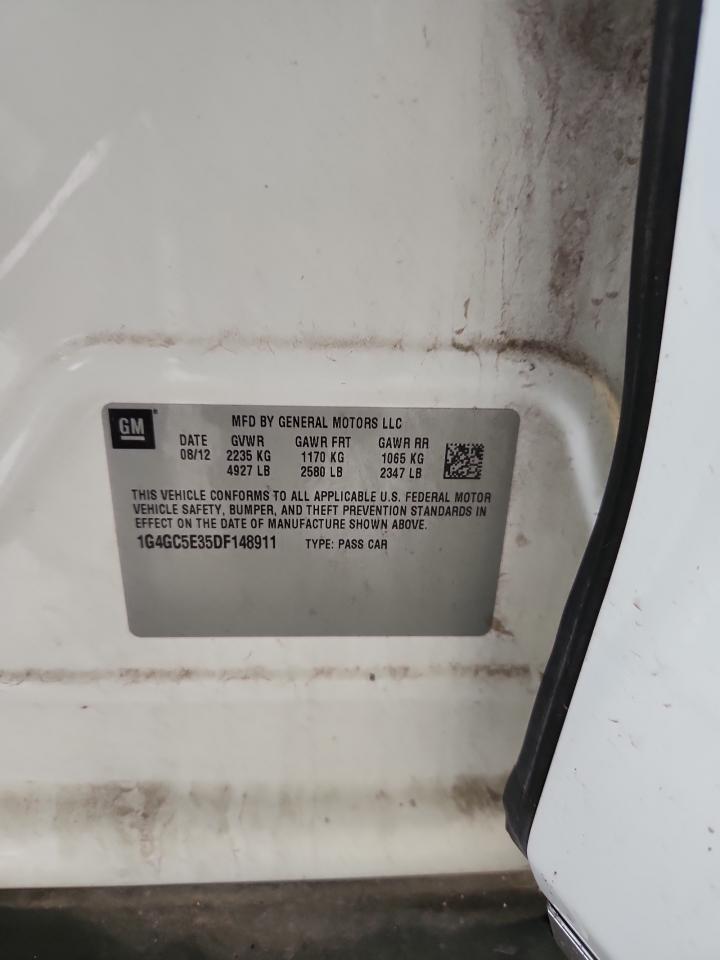 2013 Buick Lacrosse VIN: 1G4GC5E35DF148911 Lot: 92904805