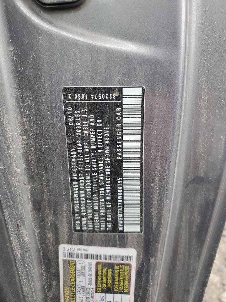 2011 Volkswagen Golf VIN: WVWBM7AJ7BW006195 Lot: 91857615