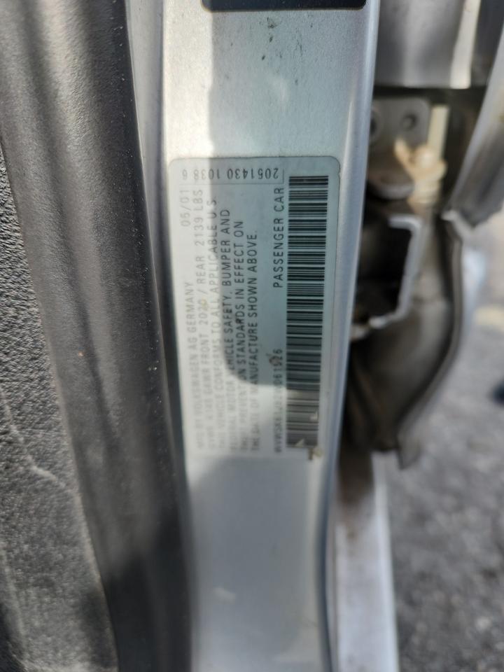 2002 Volkswagen Jetta Gls VIN: WVWSK61J92W061926 Lot: 91279795