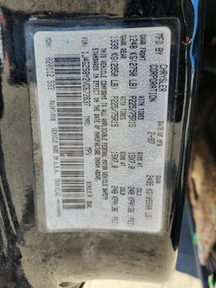 1997 Jeep Grand Cherokee Laredo VIN: 1J4GZ58Y2VC672637 Lot: 92160675