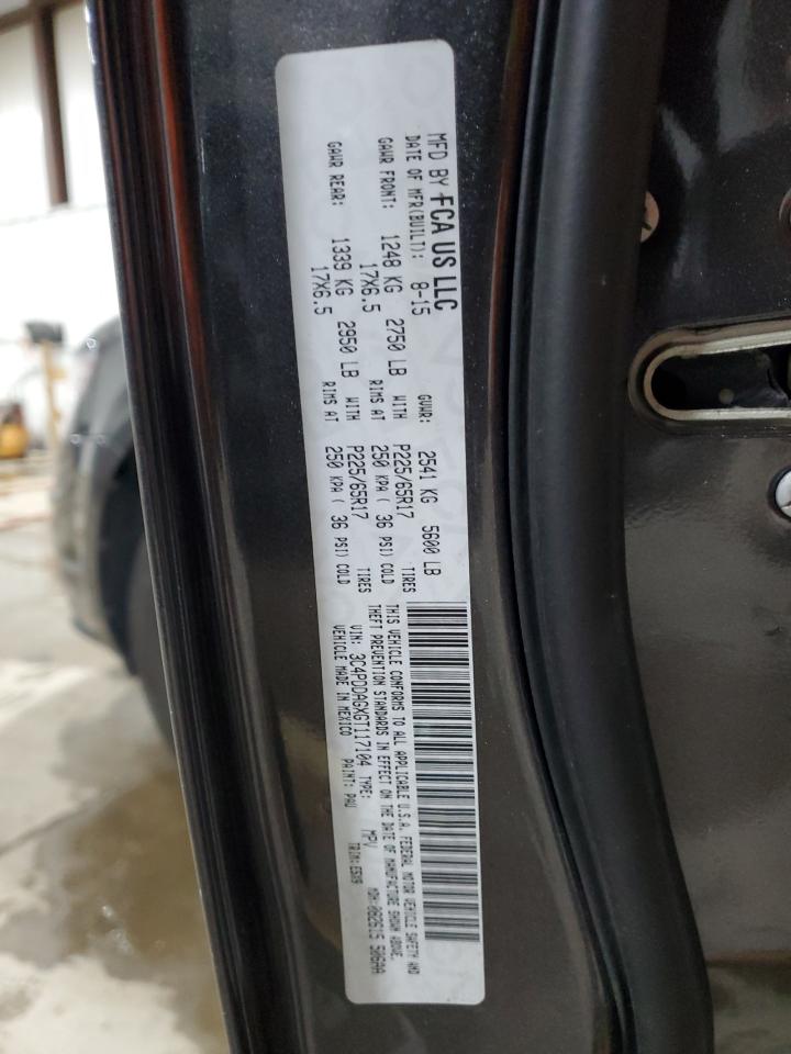 2016 Dodge Journey Se VIN: 3C4PDDAGXGT117104 Lot: 92035165