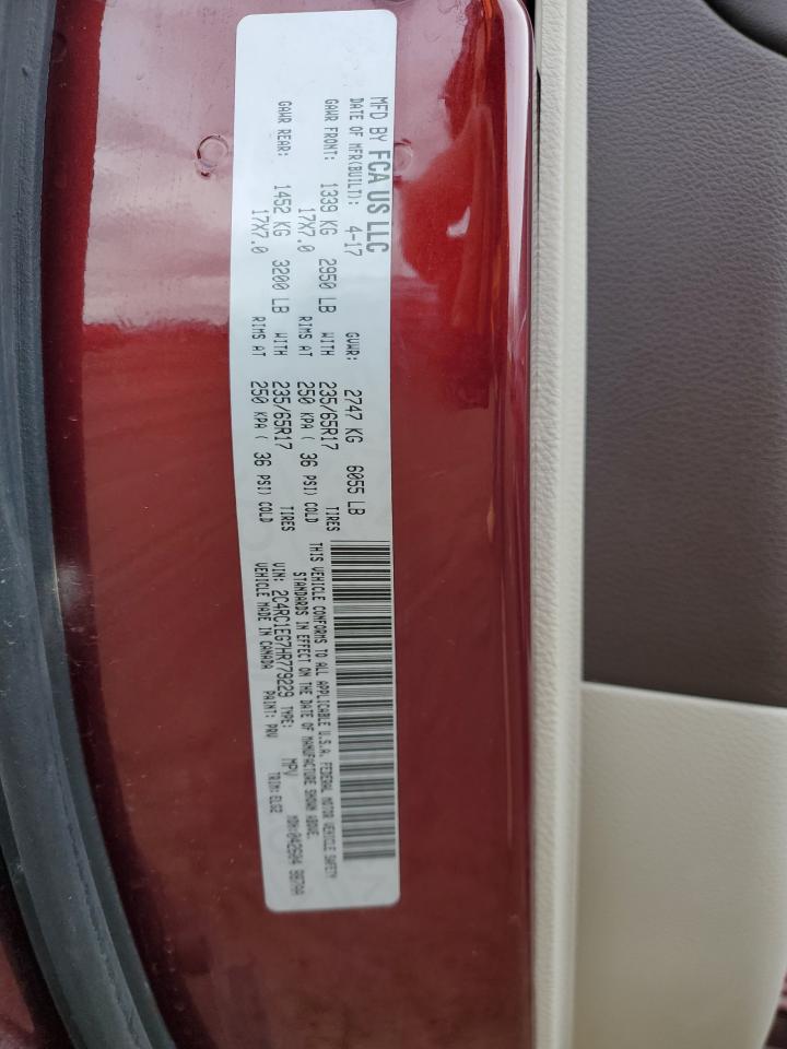 2017 Chrysler Pacifica Touring L Plus VIN: 2C4RC1EG7HR779229 Lot: 91180205