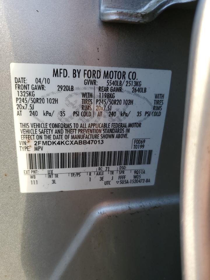 2010 Ford Edge Limited VIN: 2FMDK4KCXABB47013 Lot: 93483825