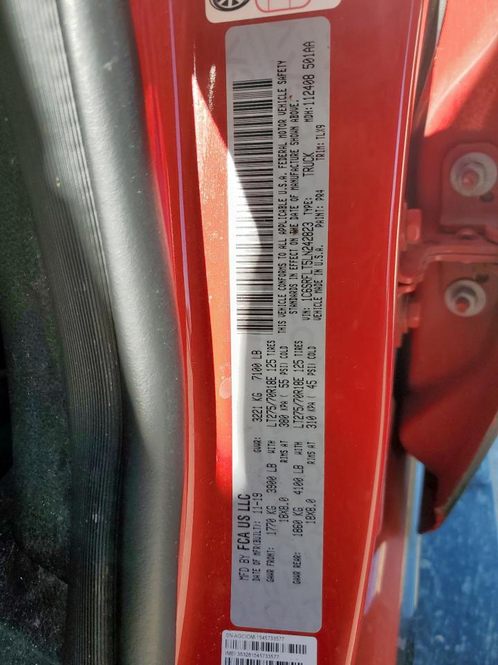 2020 Ram 1500 Rebel VIN: 1C6SRFLT5LN242823 Lot: 91020025