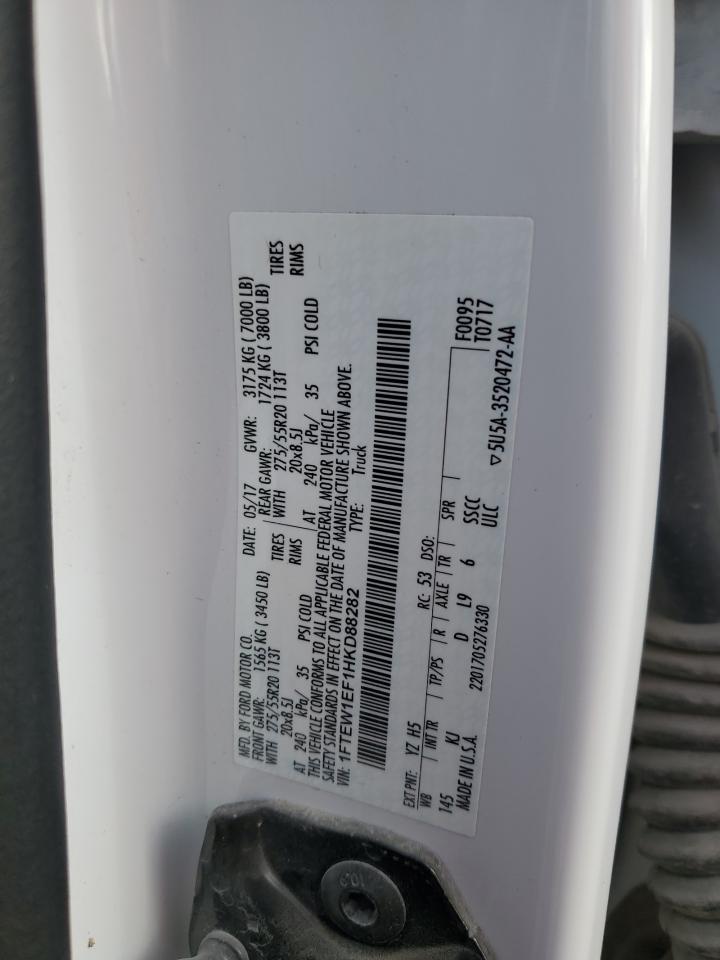 2017 Ford F150 Supercrew VIN: 1FTEW1EF1HKD88282 Lot: 91226315