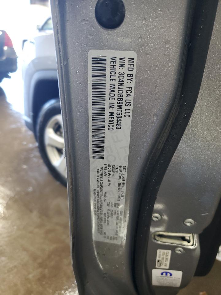 2021 Jeep Compass Latitude VIN: 3C4NJDBB9MT504483 Lot: 92891885