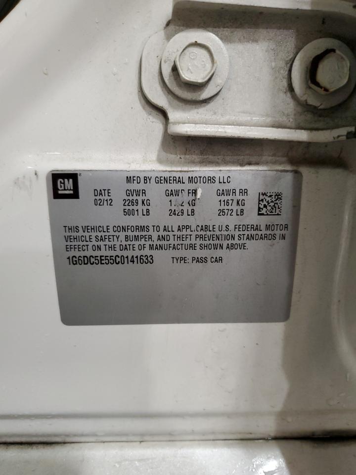 2012 Cadillac Cts VIN: 1G6DC5E55C0141633 Lot: 93919405