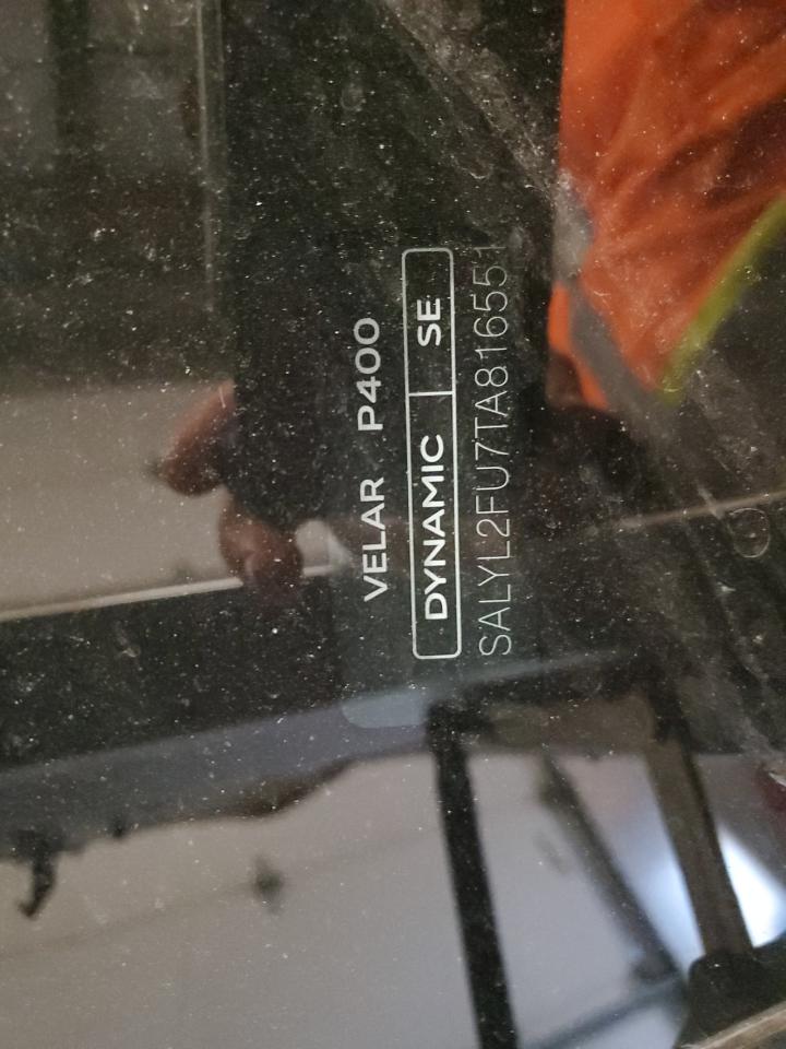 2026 Land Rover Range Rover Velar Dynamic Se VIN: SALYL2FU7TA816551 Lot: 91890175