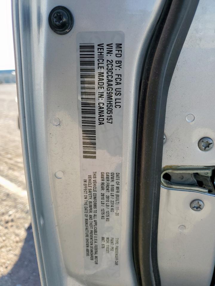 2021 Chrysler 300 Touring VIN: 2C3CCAAG9MH505157 Lot: 90897085