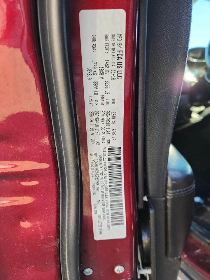 2017 Dodge Durango Sxt VIN: 1C4RDJAGXHC709798 Lot: 93178415