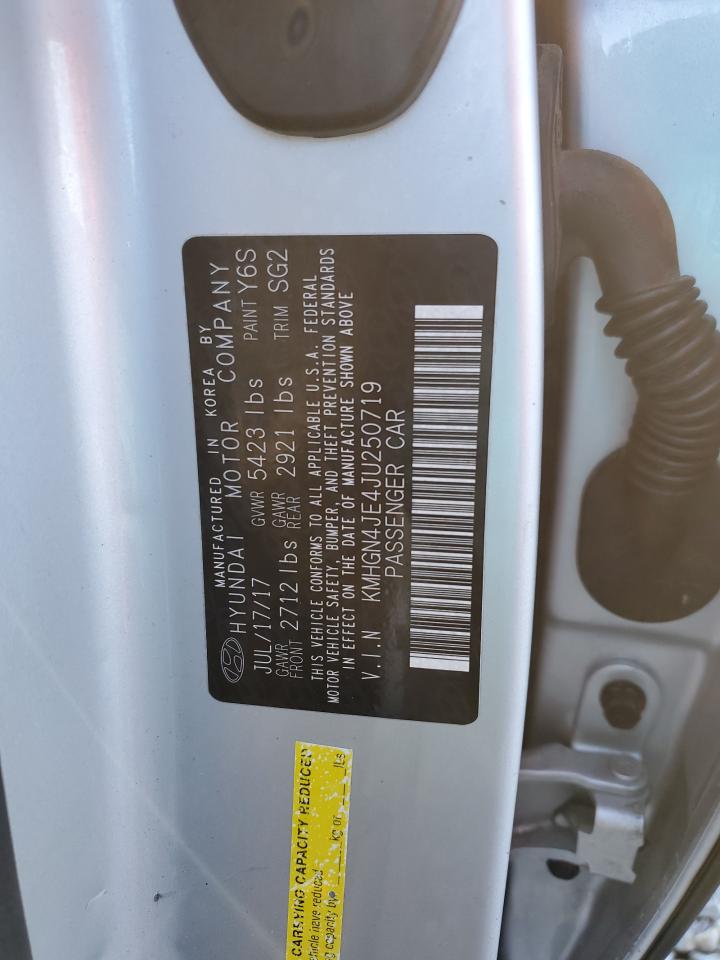 2018 Genesis G80 Base VIN: KMHGN4JE4JU250719 Lot: 90805855