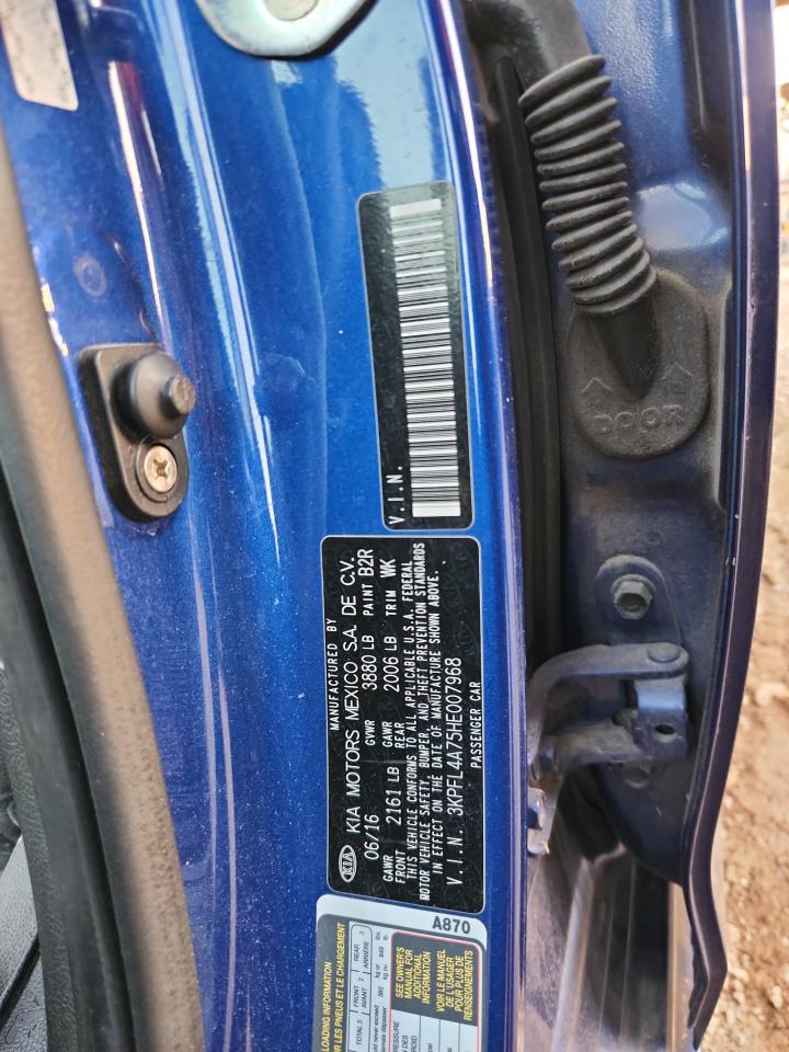 2017 Kia Forte Lx VIN: 3KPFL4A75HE007968 Lot: 91192155