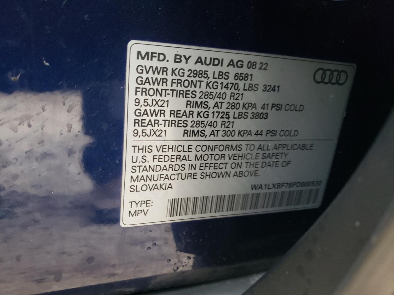 2023 Audi Q7 Premium Plus VIN: WA1LXBF78PD000530 Lot: 93414585