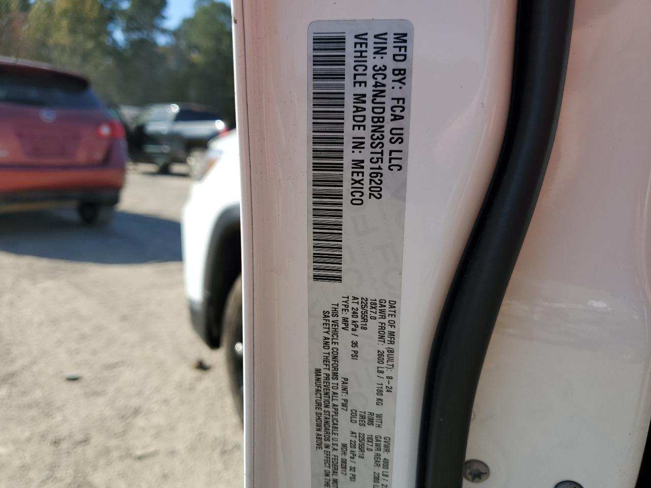 2025 Jeep Compass Latitude VIN: 3C4NJDBN3ST516202 Lot: 92468405