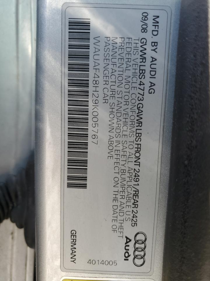 2009 Audi A4 2.0T Cabriolet VIN: WAUAF48H29K005767 Lot: 91638325
