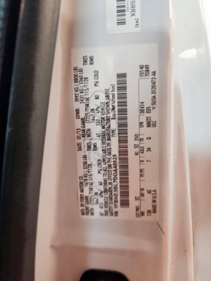 2013 Ford Econoline E350 Super Duty Wagon VIN: 1FBNE3BL7DDA48825 Lot: 92715655