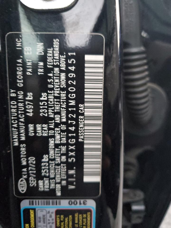 2021 Kia K5 Lxs VIN: 5XXG14J21MG029451 Lot: 93921575