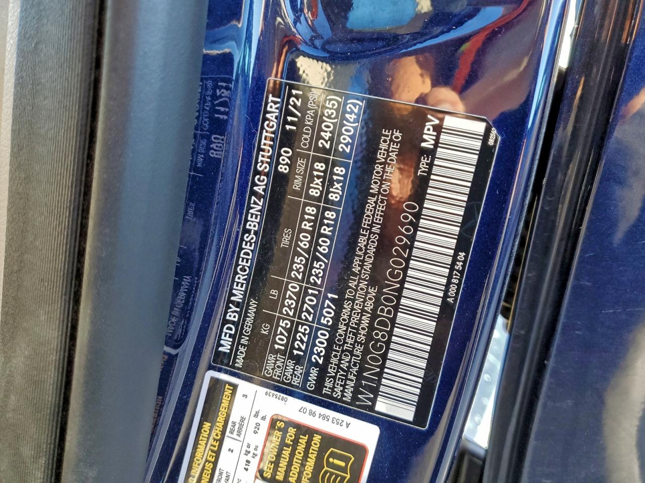 2022 Mercedes-Benz Glc 300 VIN: W1N0G8DB0NG029690 Lot: 94189595