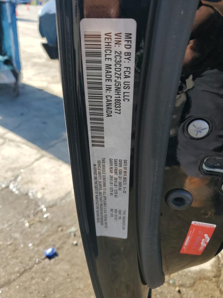 2022 Dodge Challenger R/T Scat Pack VIN: 2C3CDZFJ5NH180377 Lot: 92674325