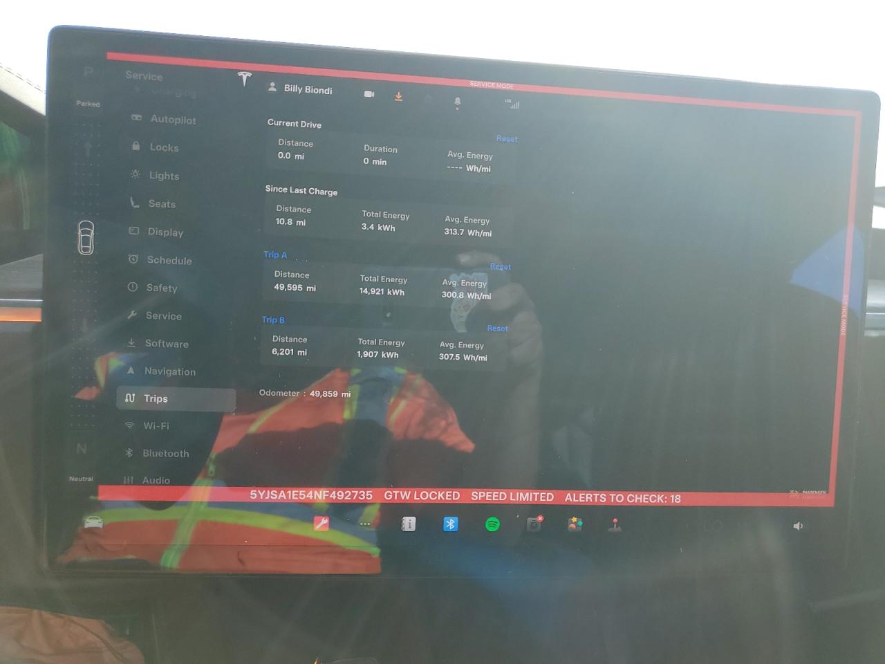 2022 Tesla Model S VIN: 5YJSA1E54NF492735 Lot: 92798955