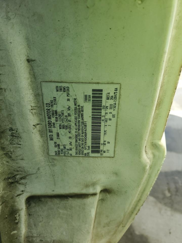 2008 Ford Ranger VIN: 1FTYR10D88PA70611 Lot: 91073185