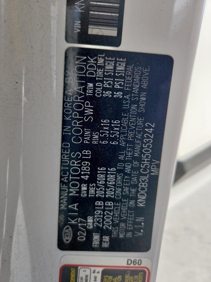 2017 Kia Niro Fe VIN: KNDCB3LC5H5053242 Lot: 92411185