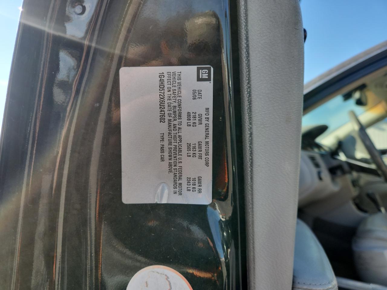 2006 Buick Lucerne Cxl VIN: 1G4HD572X6U247602 Lot: 92705215