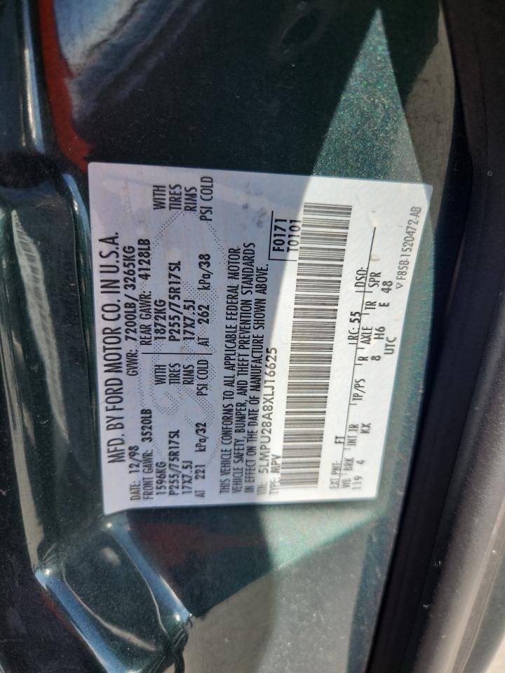 1999 Lincoln Navigator VIN: 5LMPU28A8XLJ16625 Lot: 92458105