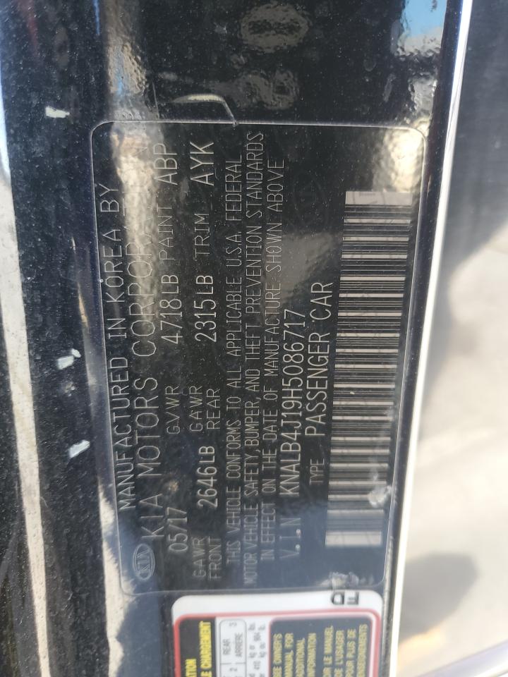 2017 Kia Cadenza Premium VIN: KNALB4J19H5086717 Lot: 93278815