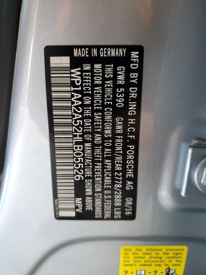 2017 Porsche Macan VIN: WP1AA2A52HLB05526 Lot: 92675155