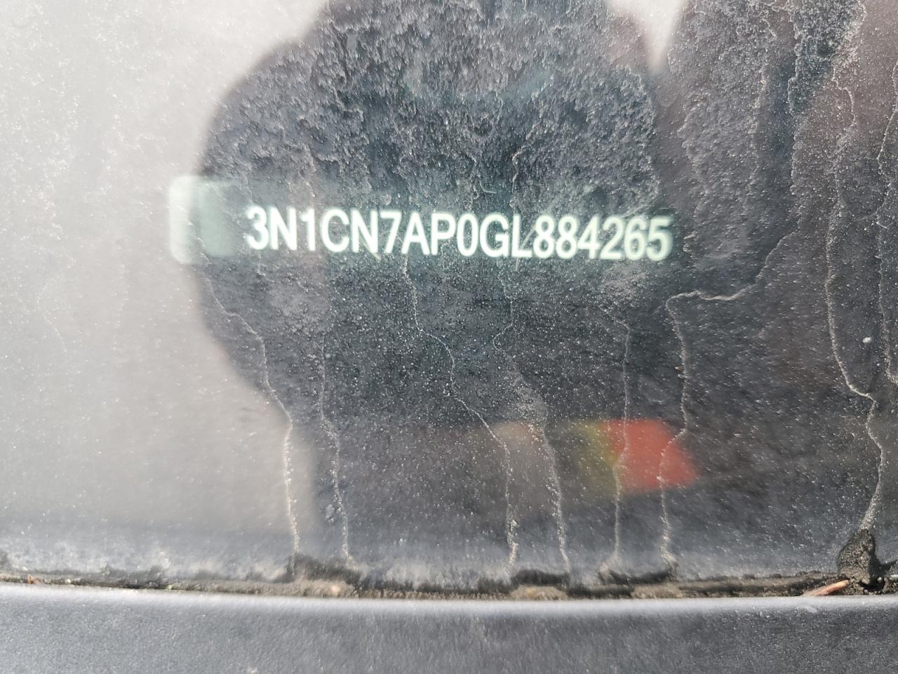 2016 Nissan Versa S VIN: 3N1CN7AP0GL884265 Lot: 71972595