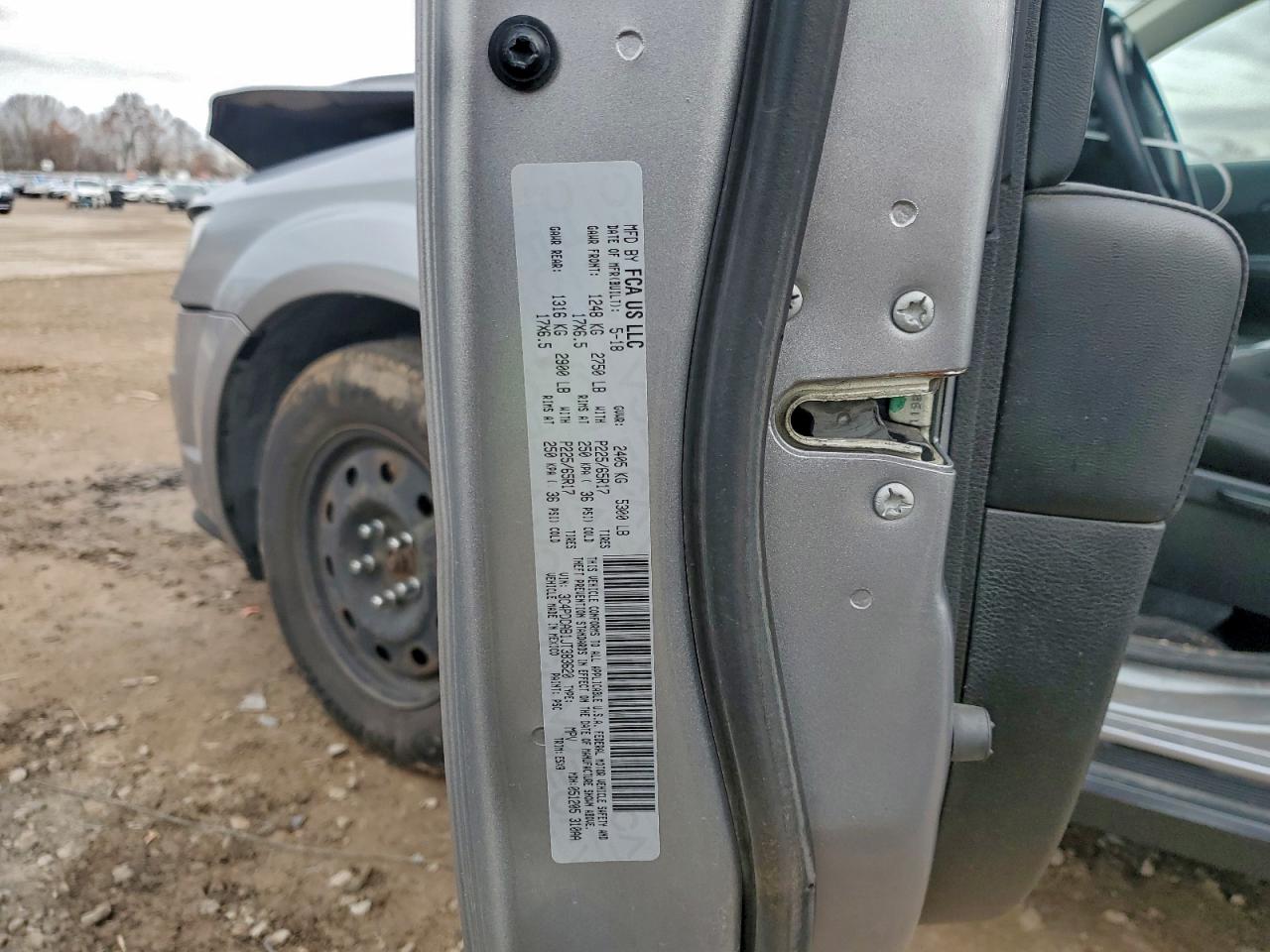 2018 Dodge Journey Se VIN: 3C4PDCAB1JT383620 Lot: 94437205