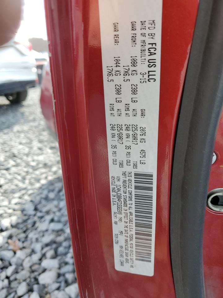 2015 Jeep Compass Sport VIN: 1C4NJDBB4FD332209 Lot: 91175645