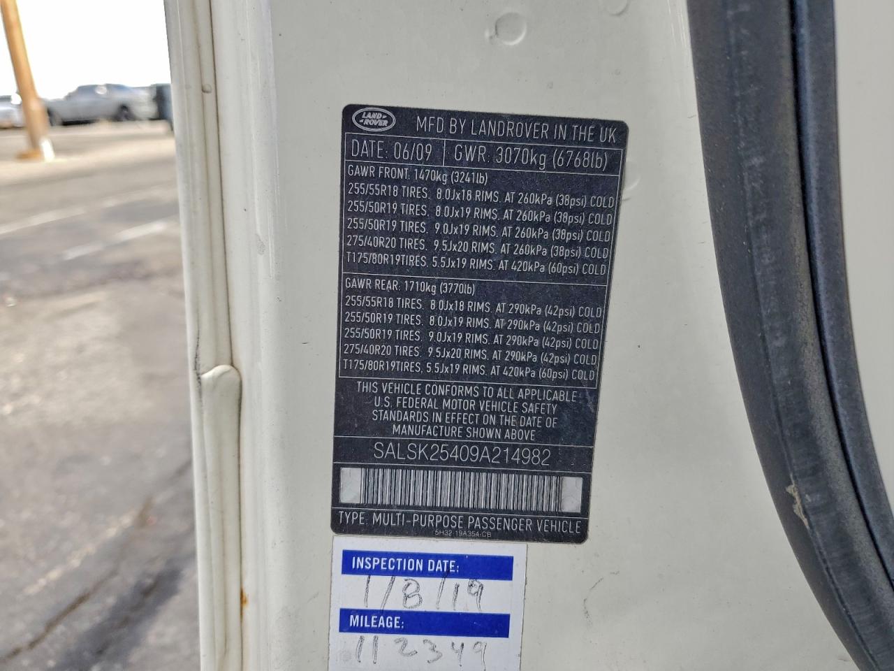 2009 Land Rover Range Rover Sport Hse VIN: SALSK25409A214982 Lot: 93996025