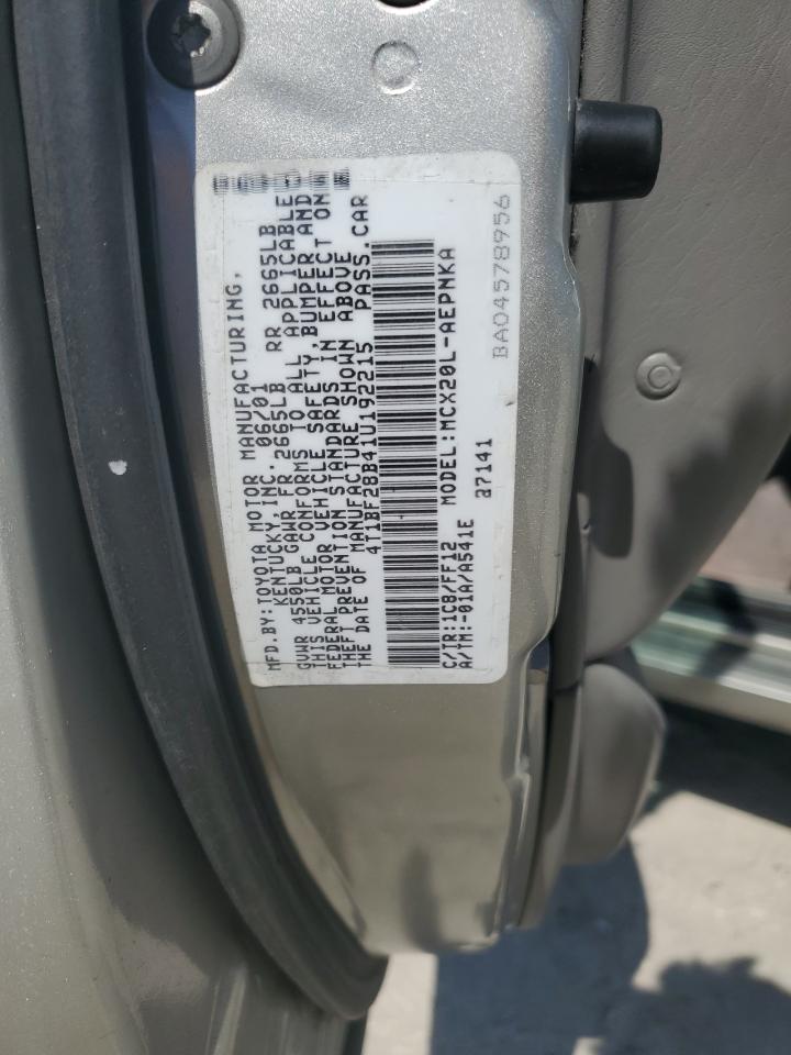 2001 Toyota Avalon Xl VIN: 4T1BF28B41U192215 Lot: 90458645