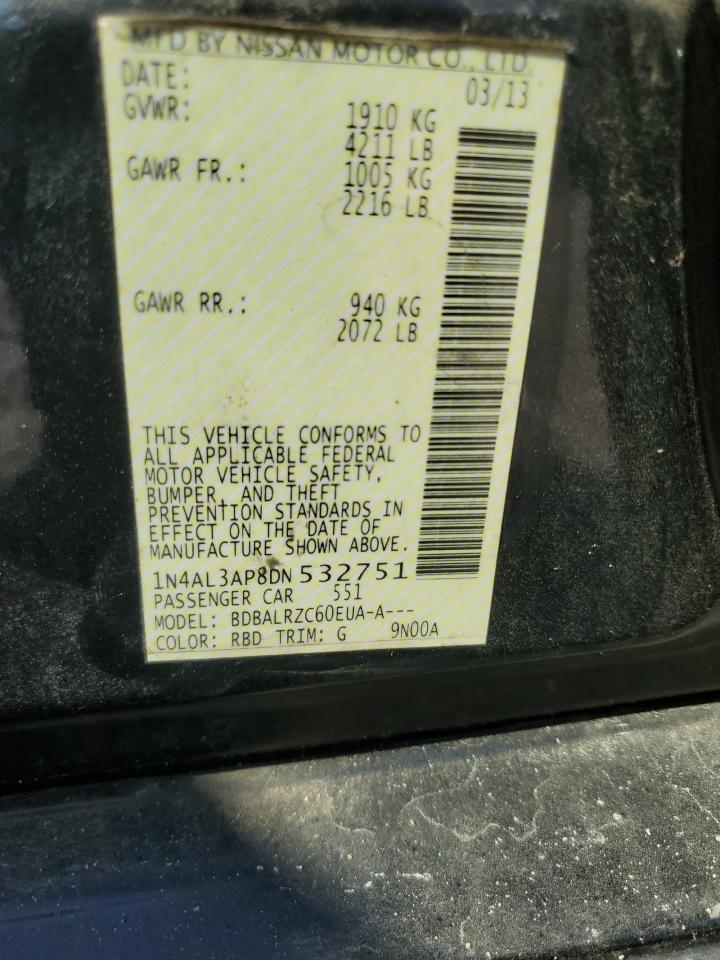 2013 Nissan Altima 2.5 VIN: 1N4AL3AP8DN532751 Lot: 93724965