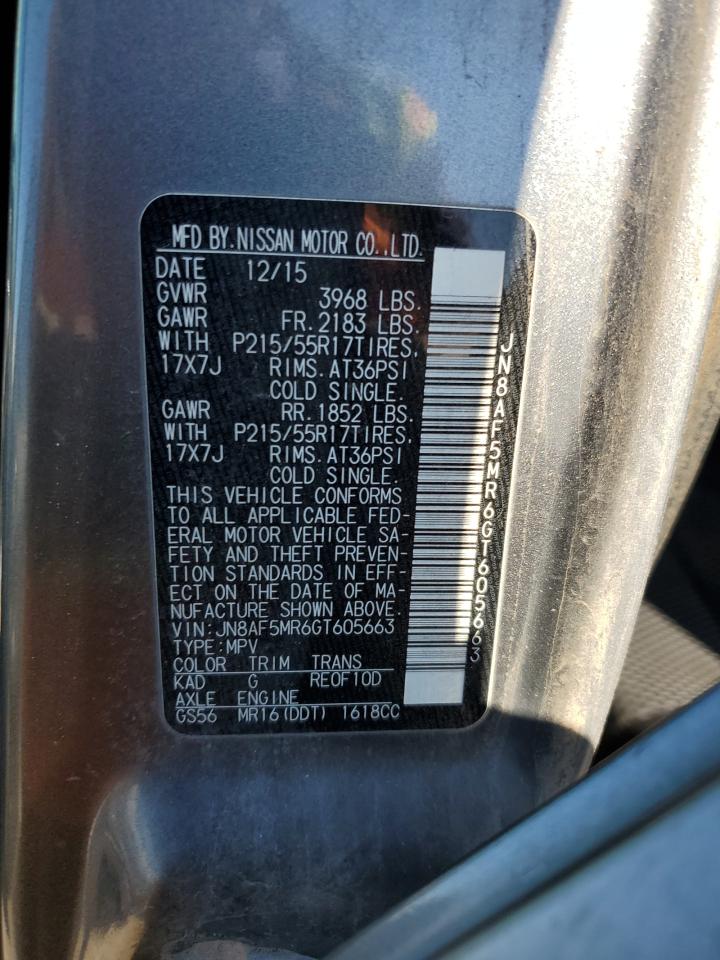 2016 Nissan Juke S VIN: JN8AF5MR6GT605663 Lot: 91726065