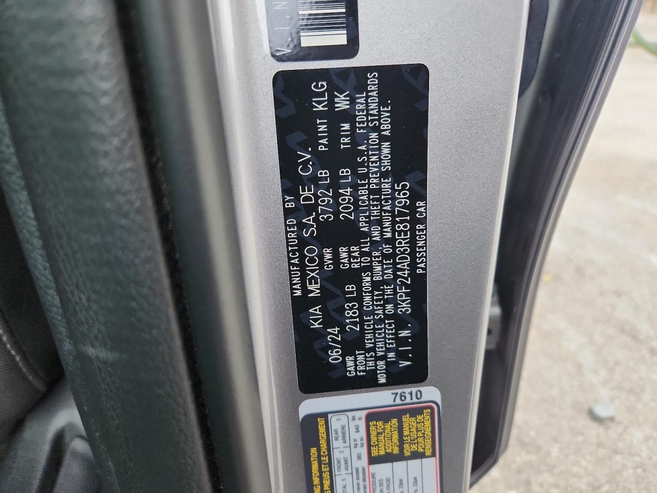 2024 Kia Forte Lx VIN: 3KPF24AD3RE817965 Lot: 91393015