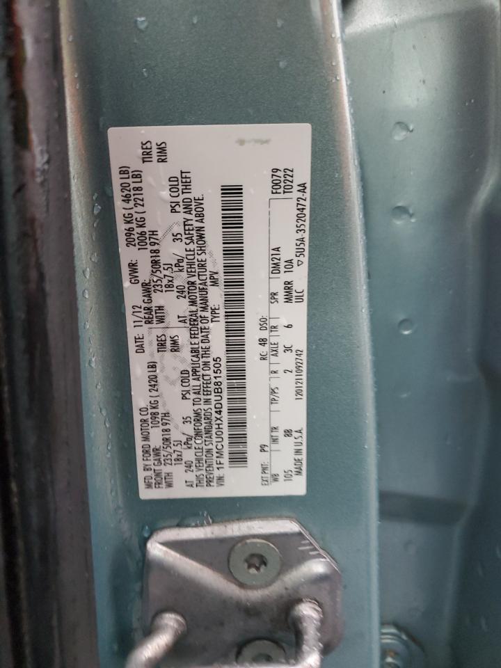 2013 Ford Escape Sel VIN: 1FMCU0HX4DUB81505 Lot: 93453035