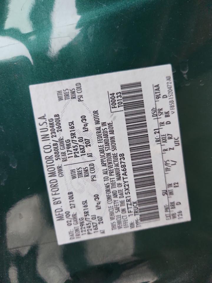 2000 Ford Ranger Super Cab VIN: 1FTZR15X2YTA68738 Lot: 93303805