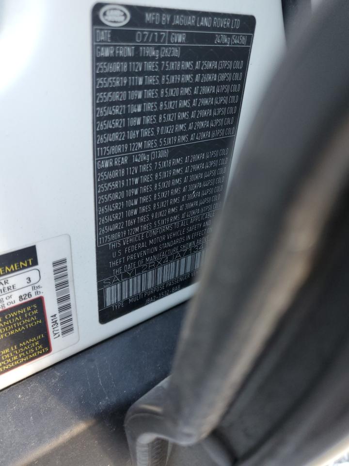 2018 Land Rover Range Rover Velar R-Dynamic Se VIN: SALYL2RX4JA713414 Lot: 92835105