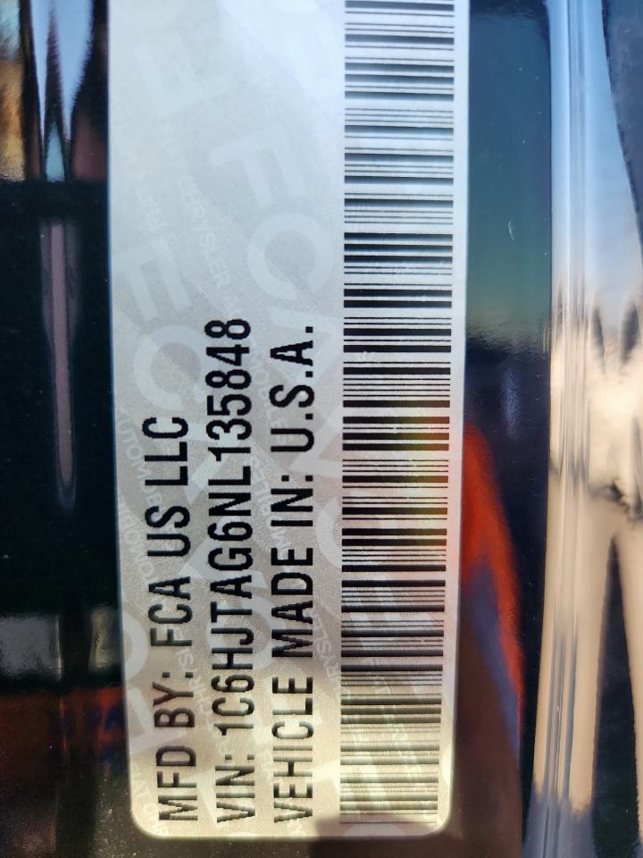 2022 Jeep Gladiator Sport VIN: 1C6HJTAG6NL135848 Lot: 92900815