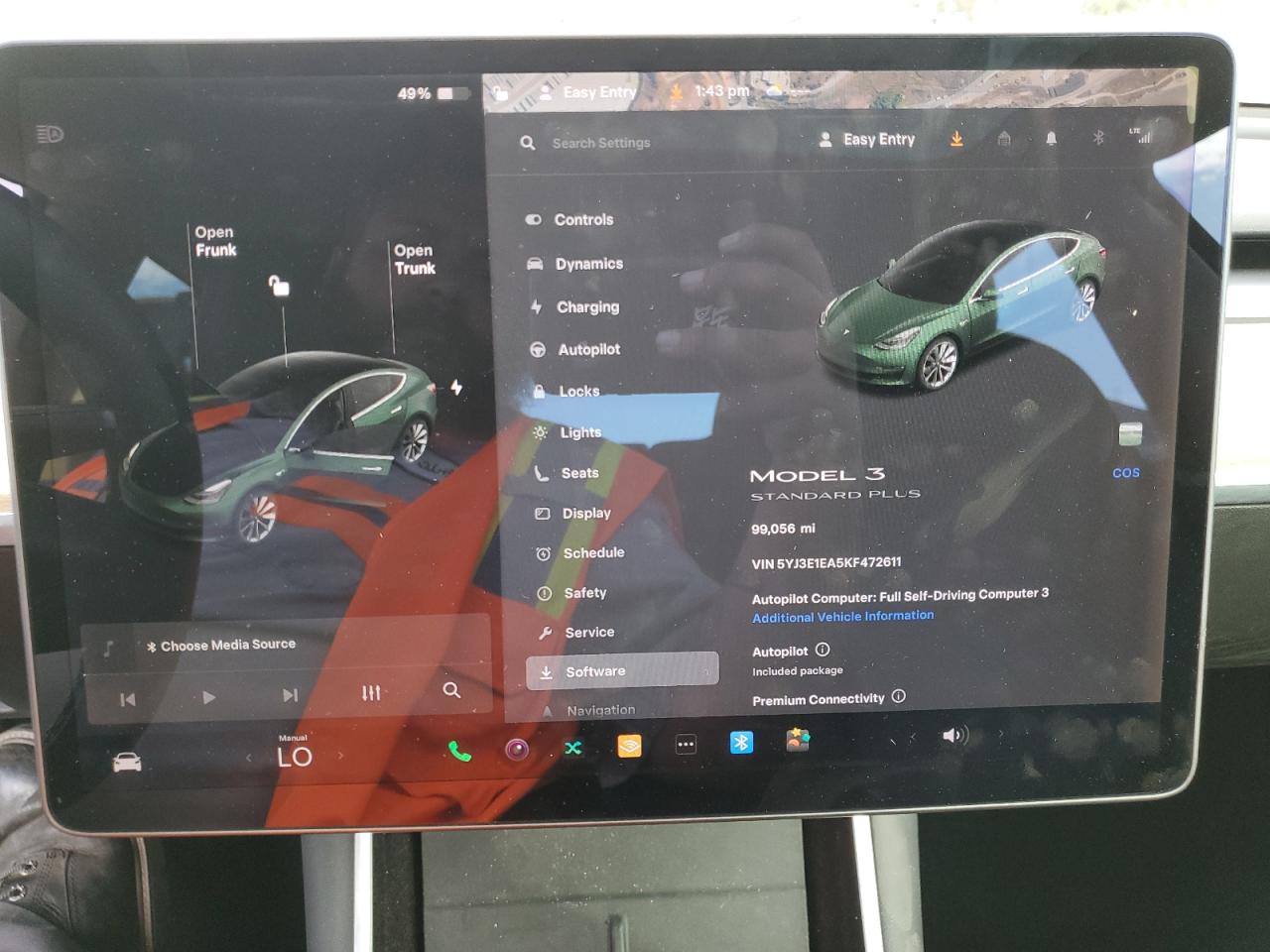 2019 Tesla Model 3 VIN: 5YJ3E1EA5KF472611 Lot: 93254725