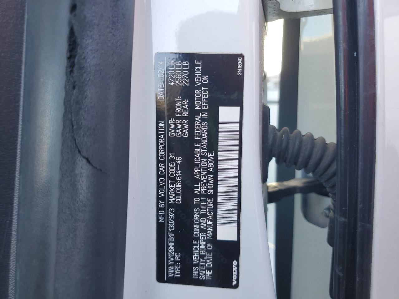 2015 Volvo S60 Premier VIN: YV126MFB1F1307973 Lot: 90245645