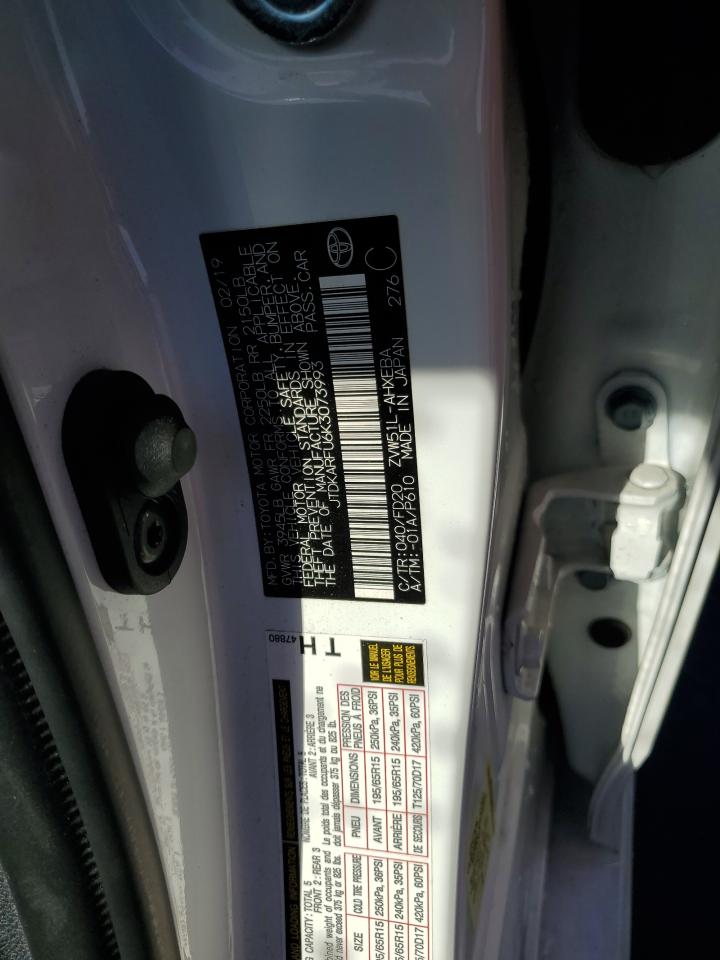 2019 Toyota Prius VIN: JTDKARFU6K3073993 Lot: 91100695