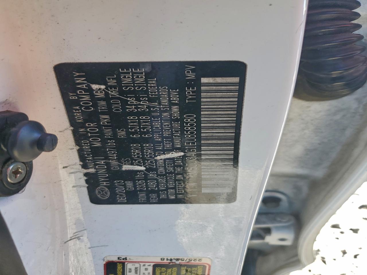 2014 Hyundai Tucson Gls VIN: KM8JU3AG1EU858580 Lot: 94743245